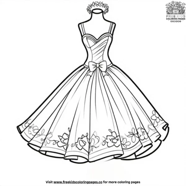 Party outfits coloring pages