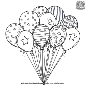 Patriotic Balloon Coloring Pages