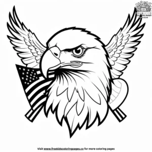 Patriotic eagle coloring pages