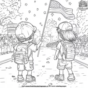 Patriotic Parade Coloring Pages