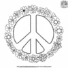 Peace Sign Petals Coloring Pages