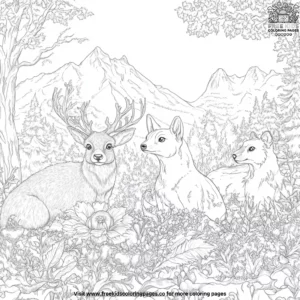 Peaceful Animals Coloring Pages