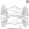 Peaceful Lake Reflection Coloring Pages