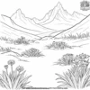 Peaceful Mountain Wildflowers Coloring Pages