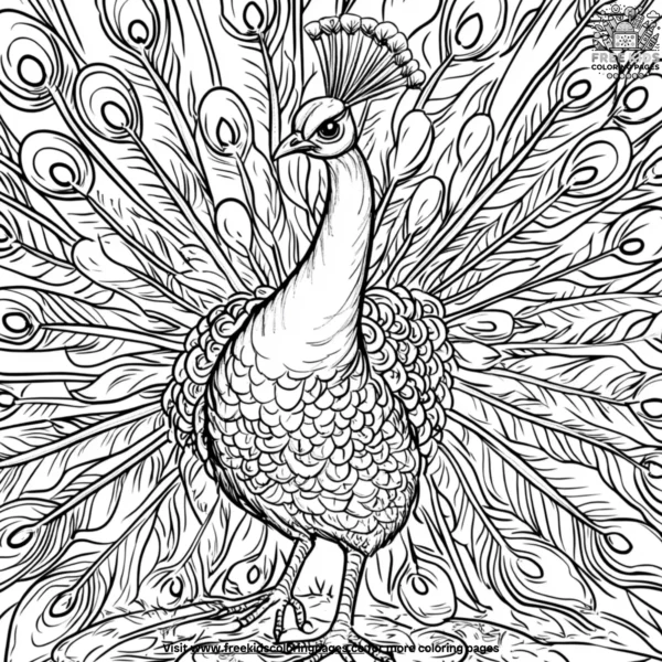 Peacock pride coloring pages