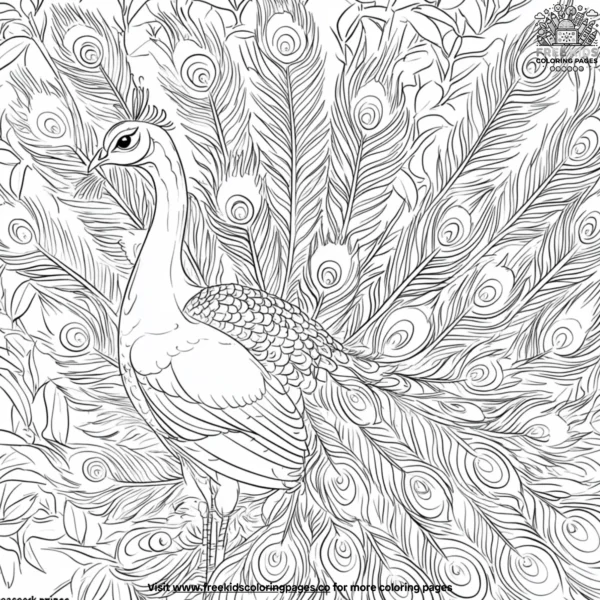 Peacock prince coloring pages