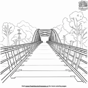 Pedestrian Bridge Coloring Page