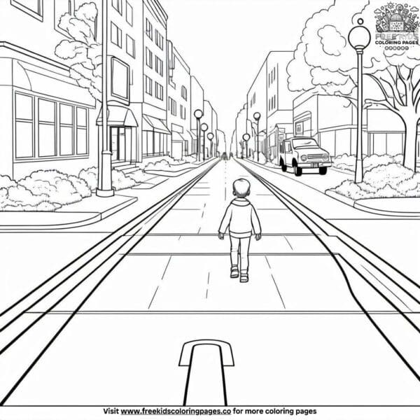 Pedestrian pal coloring pages