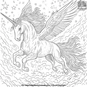 Pegasus flight coloring pages