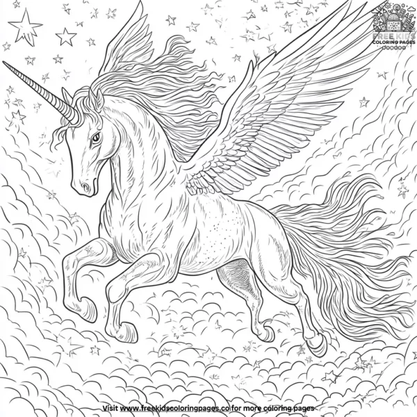 Pegasus flight coloring pages