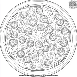 Pepperoni Pizza Party Coloring Pages