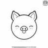 Pig Emoji Coloring Pages