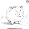 Piggy Bank Coloring Pages