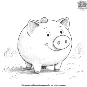 Piggy Bank Coloring Pages