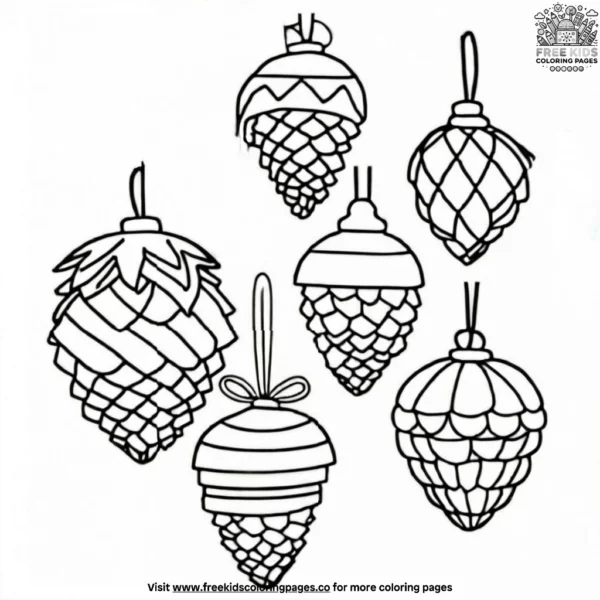 Pinecone decor coloring pages