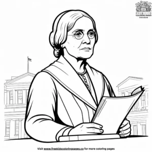 Pioneering Susan B Anthony Coloring Pages