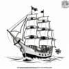 Pirate Ship Adventure Coloring Pages