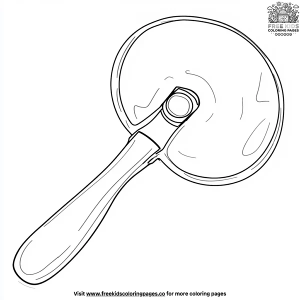 Pizza cutter tool coloring pages