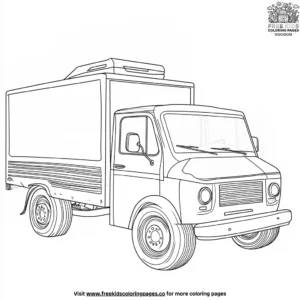 Pizza Delivery Truck Coloring Pages