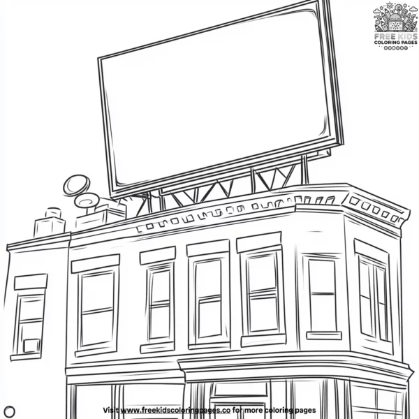 Pizza parlor sign coloring pages