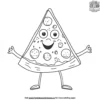 Pizza Slice Character Coloring Pages