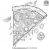 Pizza Slice Coloring Pages