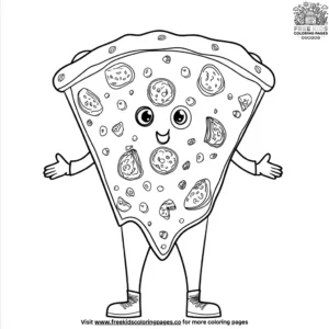 Pizza slice costume coloring pages