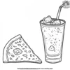 Pizza and Soda Coloring Pages