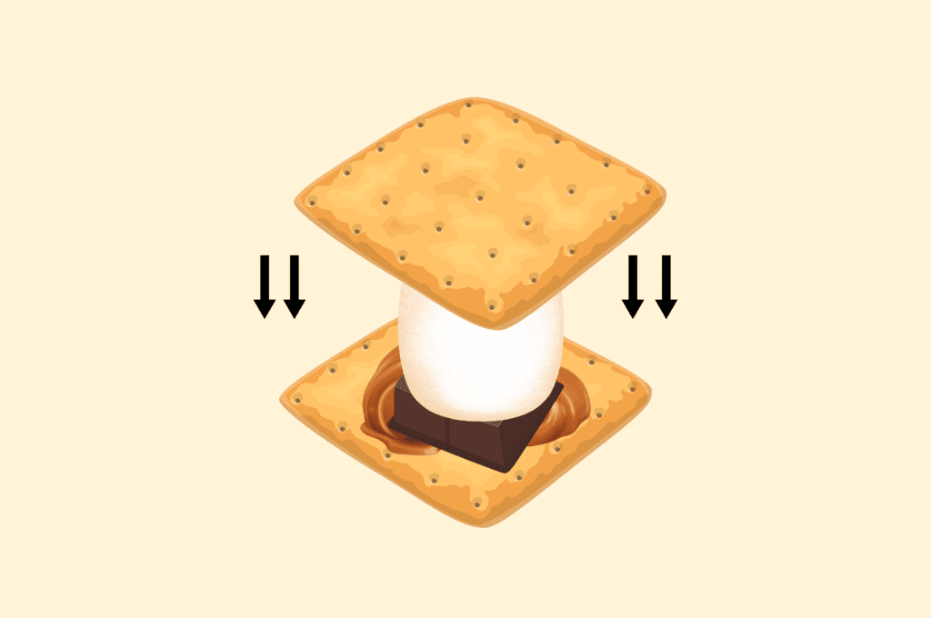 Place another graham cracker on top to make a sandwich