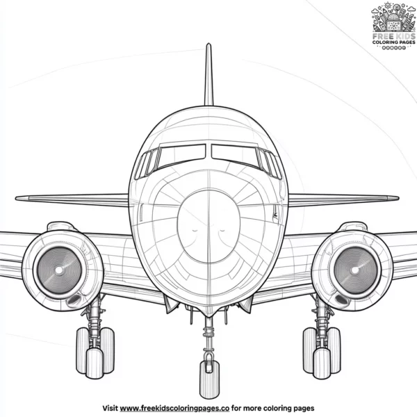 Plane nose coloring pages