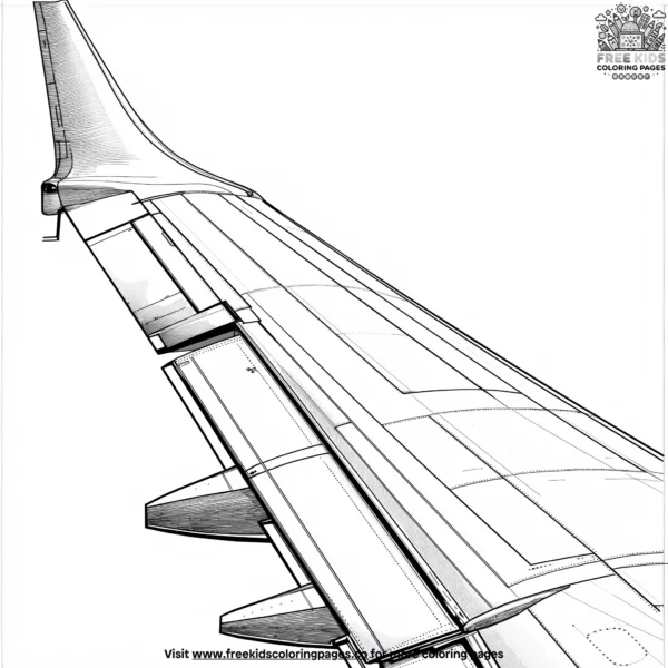 Plane wings coloring pages