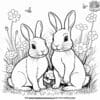 Playful Bunny Adventures Coloring Pages