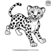 Playful Cheetah Coloring Pages