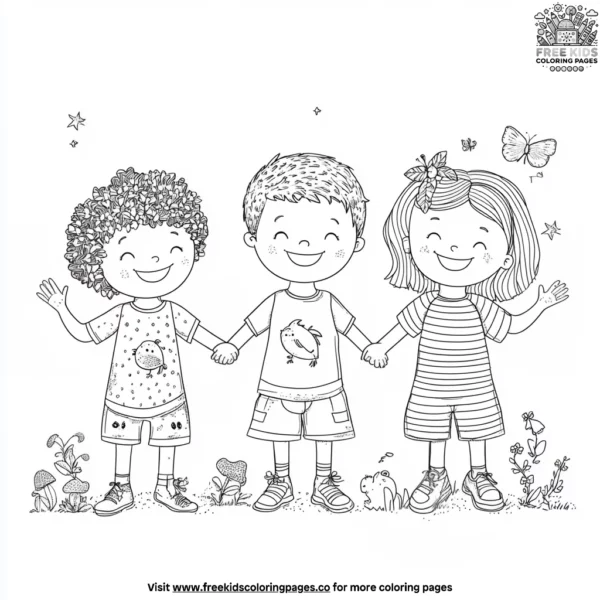 Playful pals coloring pages