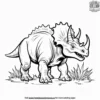 Playful Triceratops Coloring Pages