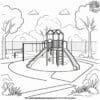 Playground Perimeter Safety Coloring Pages