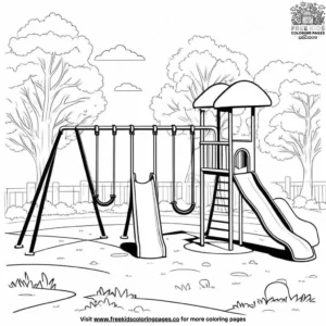 Playground Safety Coloring Pages