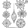 Poinsettia Decor Coloring Pages