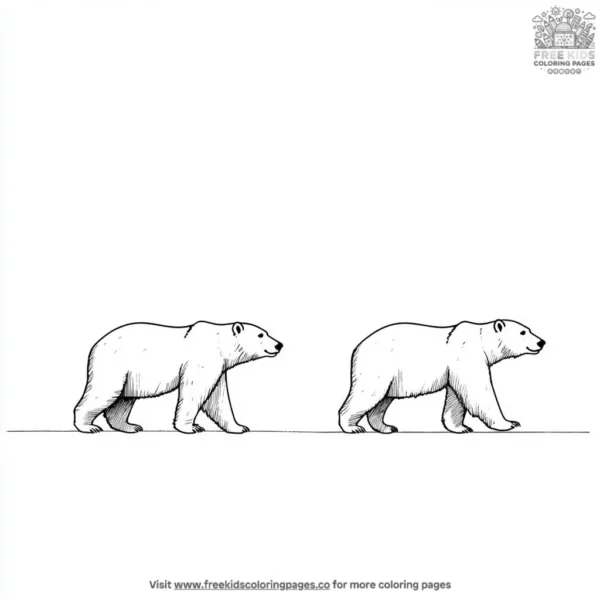 Polar bear parade coloring pages