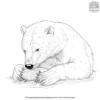 Polar Bear With Fish Coloring Pages