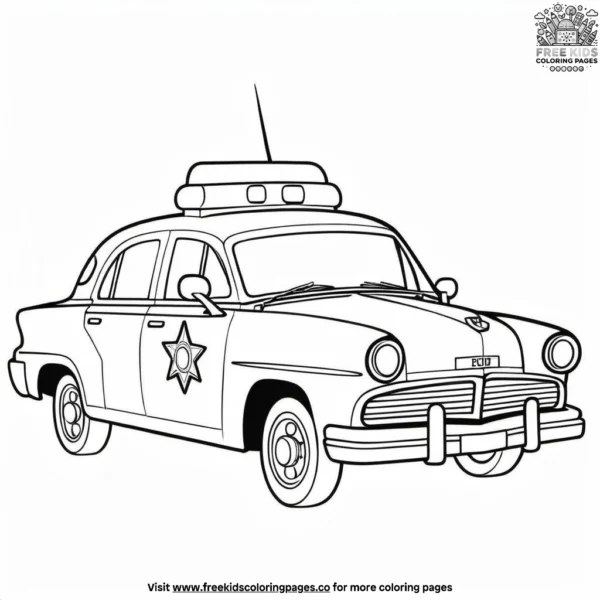 Police car coloring pages