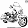 Police Motorcycle Coloring Pages