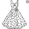 Polka Dot Dresses Coloring Pages