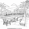 Poolside Party Coloring Pages