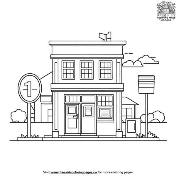 Post office coloring pages