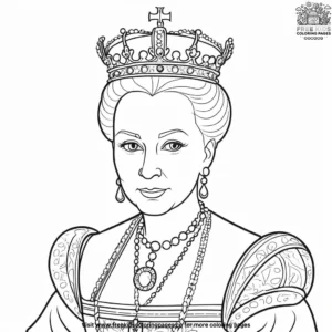 Powerful Queen Elizabeth I Coloring Pages