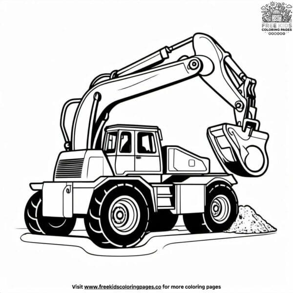 Powerful scraper vehicle coloring pages