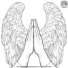 Praying Angel Hands Coloring Pages