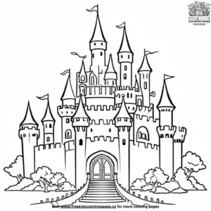 Princess Castle Coloring Pages