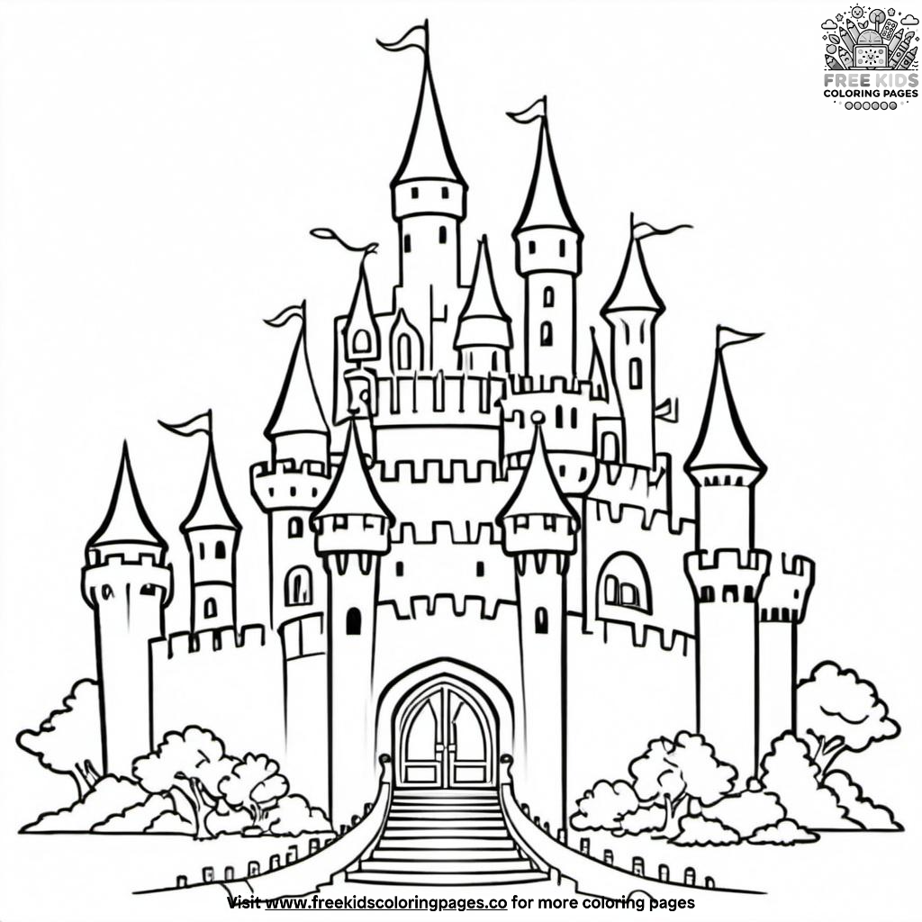 Princess Castle Coloring Pages All For One